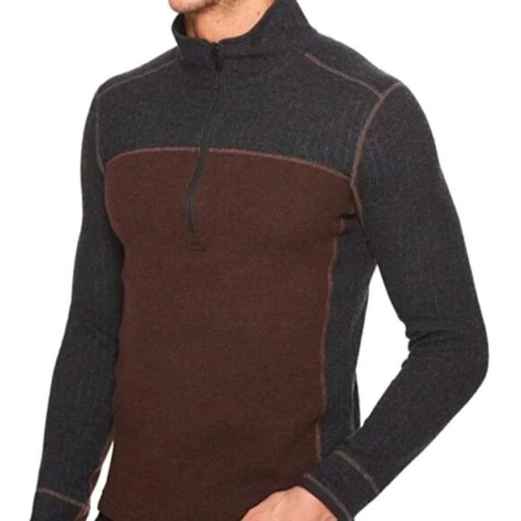 PRANA Wentworth 1/4 Zip Wool Blend Sweater Size Large - Picture 1 of 9